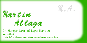 martin allaga business card